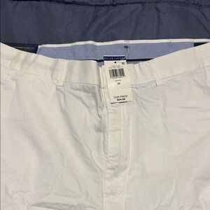 Ralph Lauren White Men’s Flat Front Shorts